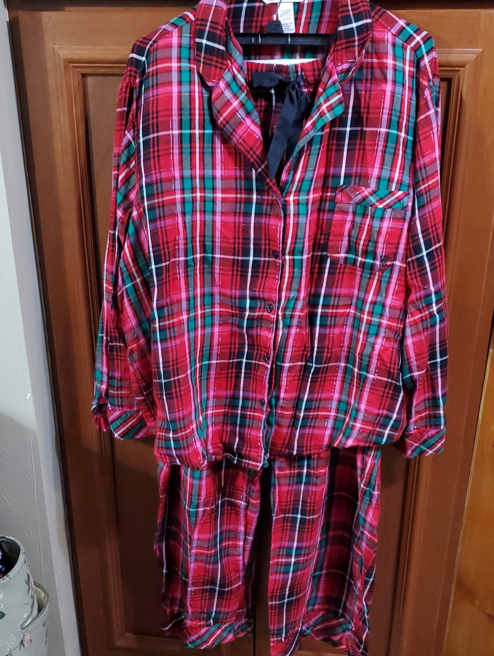 Victoria Secret Red Plaid Pajama Set